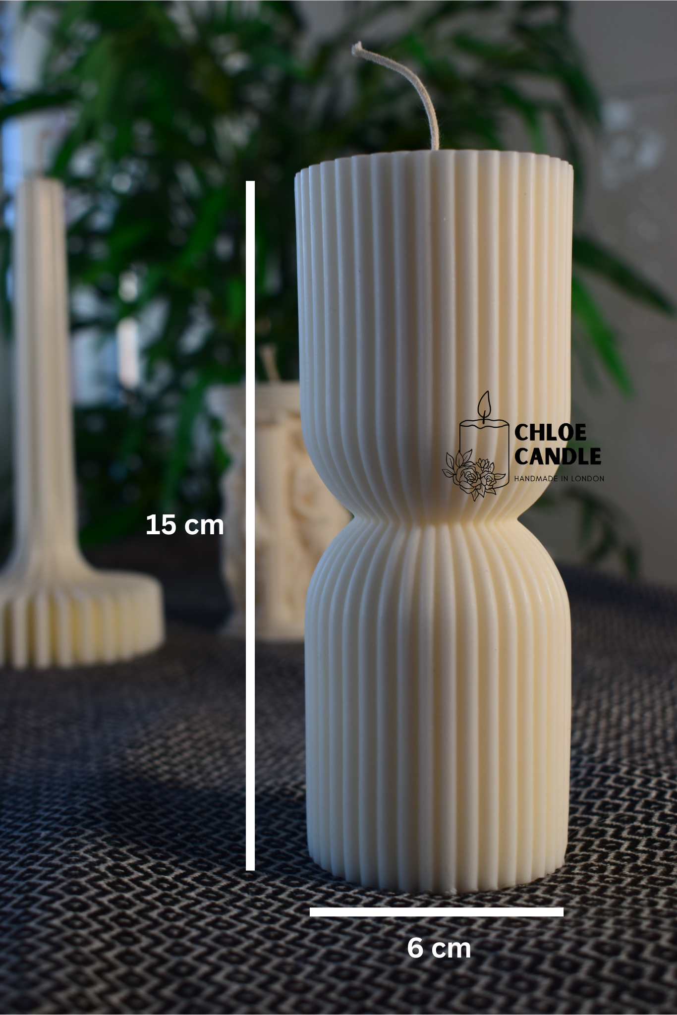 Fluted Hourglass Candle