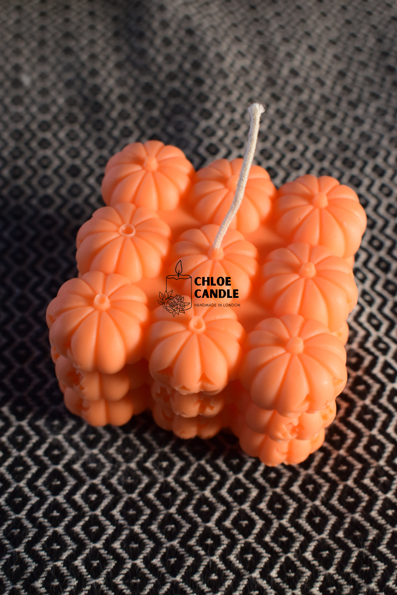 Halloween Pumpkin Cube Candle