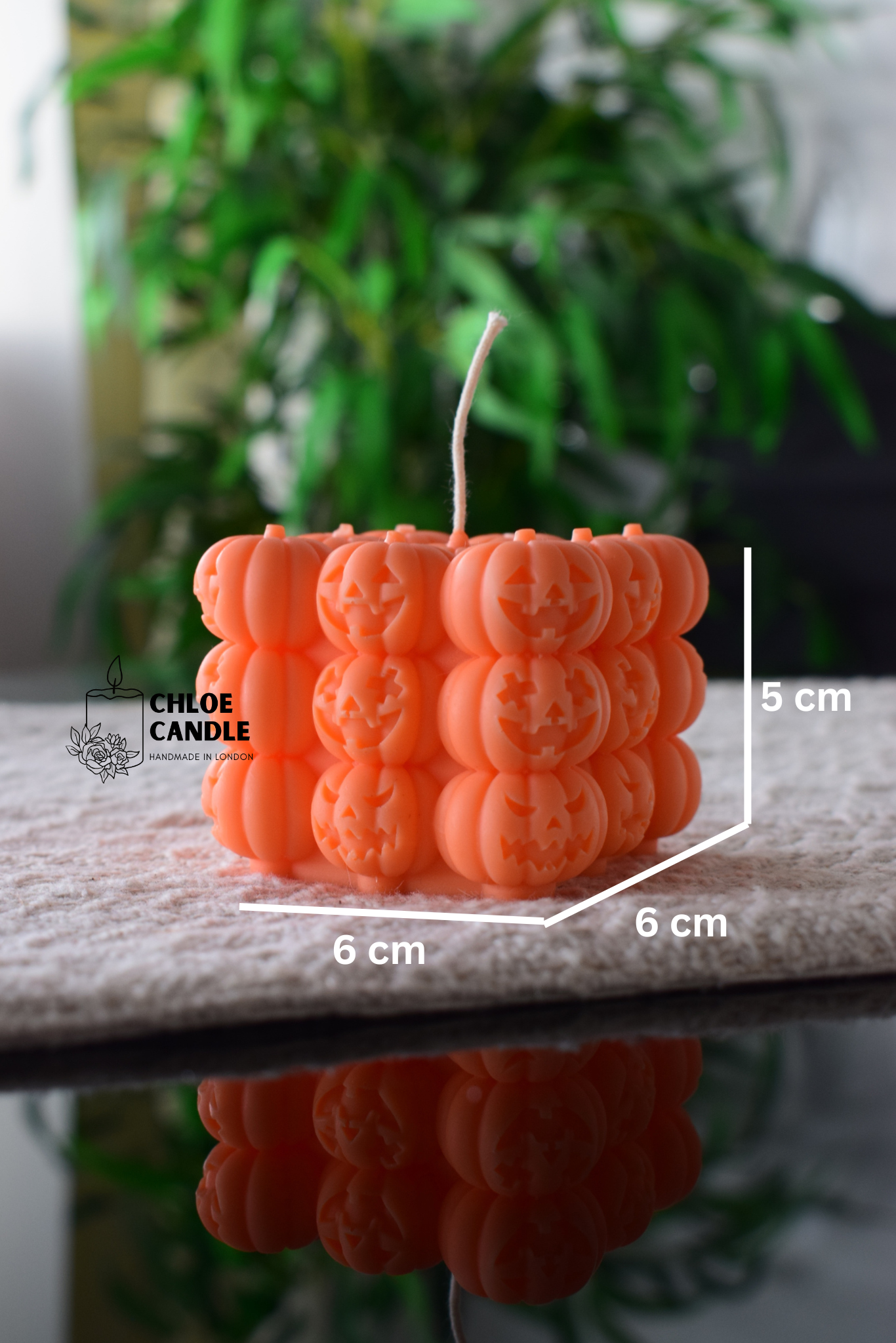 Halloween Pumpkin Cube Candle