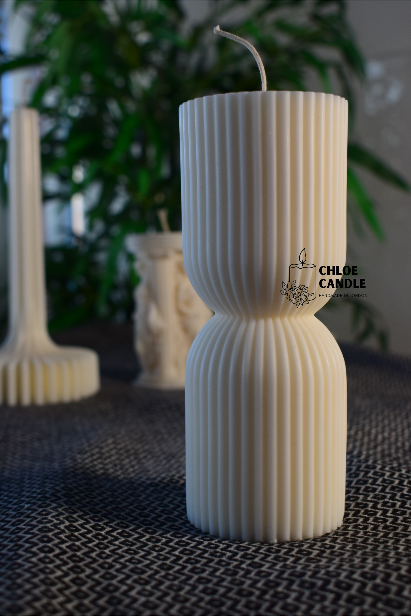 Fluted Hourglass Candle